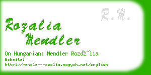 rozalia mendler business card